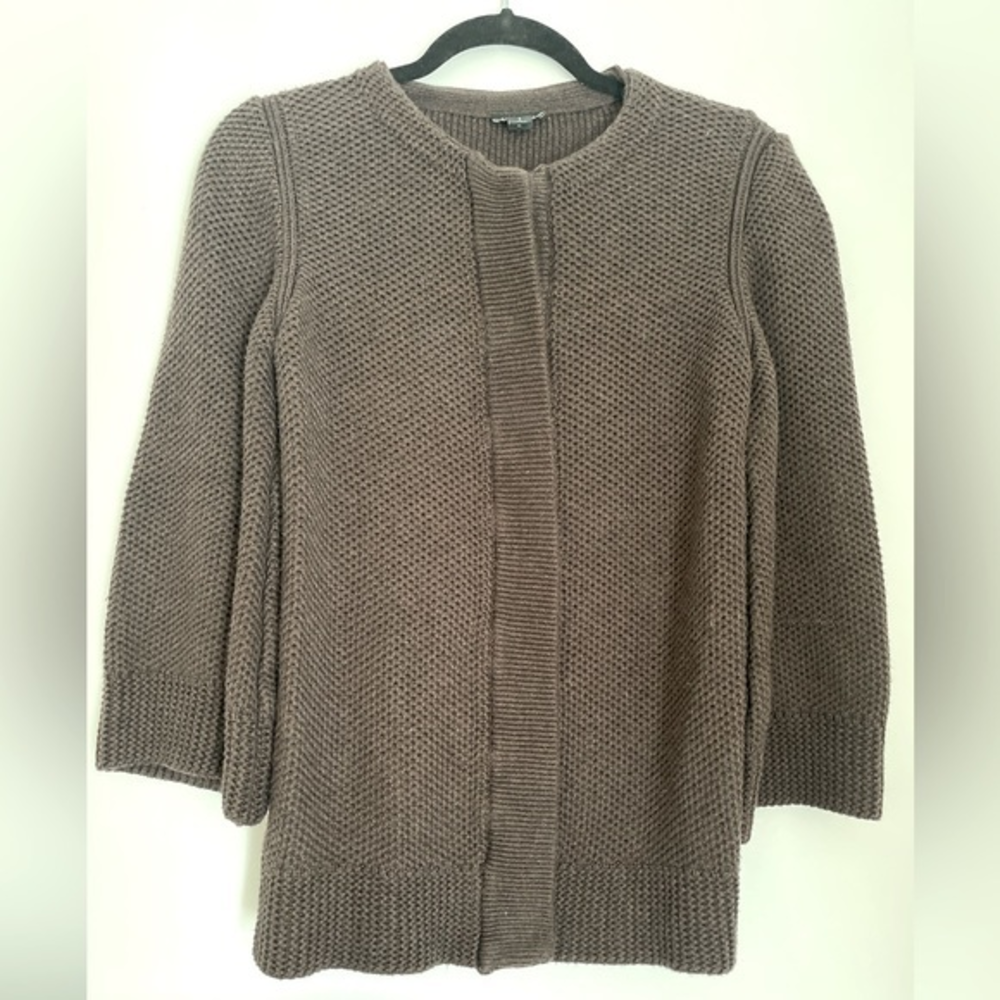 Ann Taylor snap front cotton blend cardigan size S